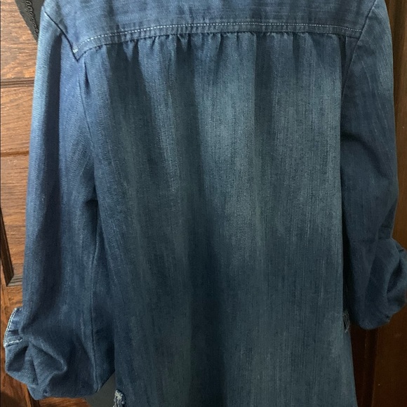 Old Navy little girls stone-washed Jean dress. Size 8. Pre-owned. - Picture 9 of 11